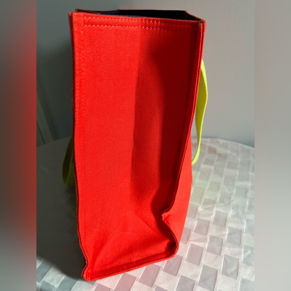 Spartina Carry All Tote Life is Better at the Beach. Orange and lime green - Picture 8 of 9